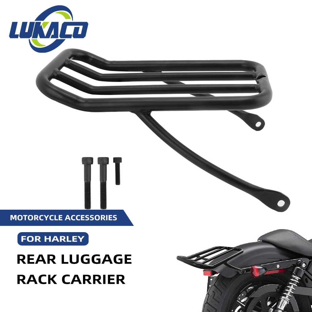 Motorcycle Gear Rack - Black Motorcycle Iron Passenger Backrest Sissy