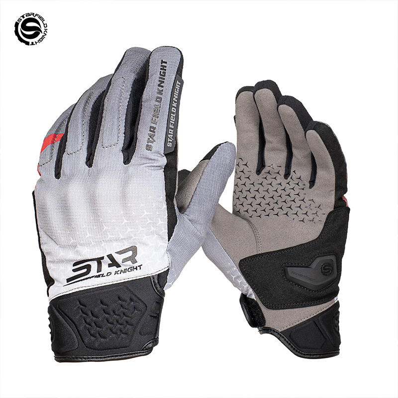 Motorcycle Gear White - SFK White Motorcycle Cycling Gloves Waterproof