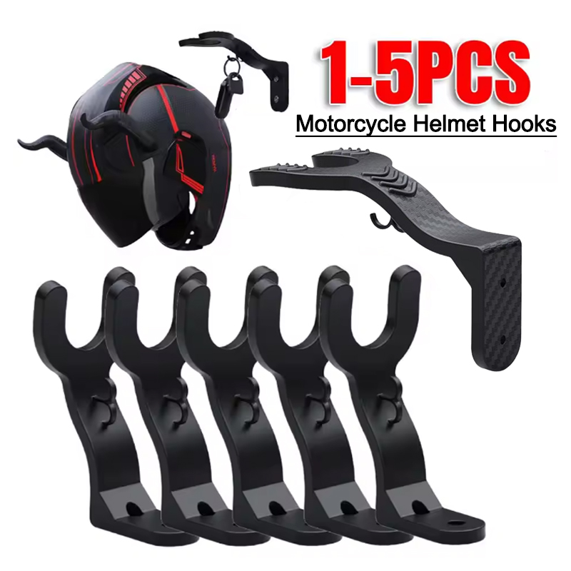 Motorcycle Gear Wall Mount - 1-5pcs Motorcycle Helmet Hook Multipurpose Hook