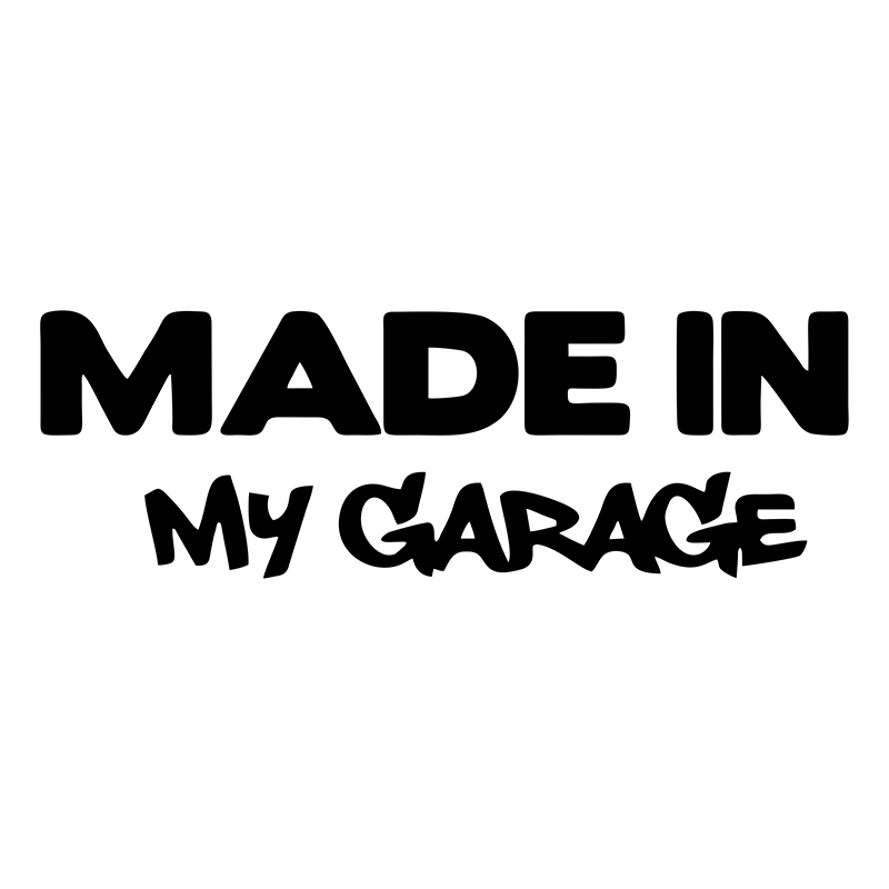 Motorcycle Gear White - 1pc MADE IN MY GARAGE Funny