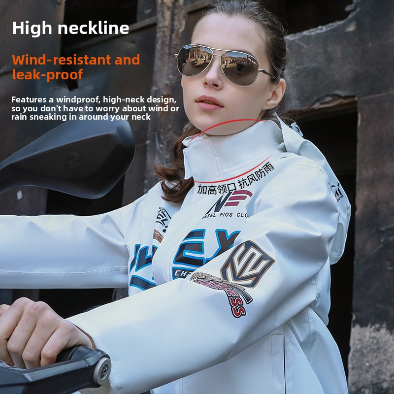 Men's Motorcycle Raincoat Suit - Motorcycle Gear White recension och pris
