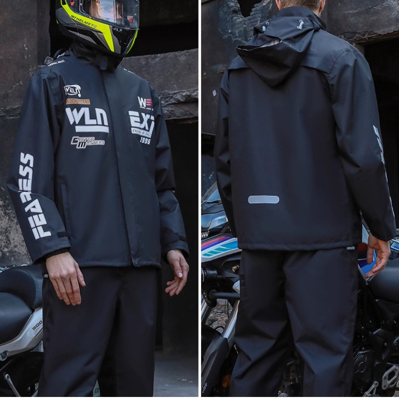 Men's Motorcycle Raincoat Suit - Motorcycle Gear White recension och pris