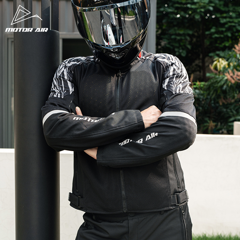 Black&White Motorcycle Jacket  - Motorcycle Gear White recension och pris