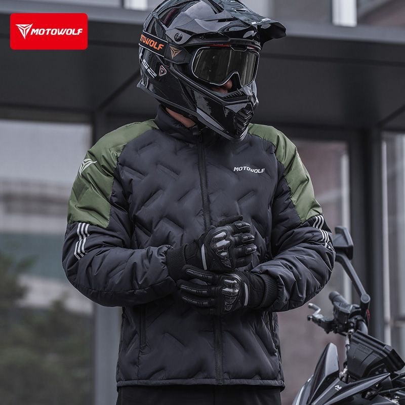 Motorcycle Down Jacket Winter  - Motorcycle Gear White recension och pris