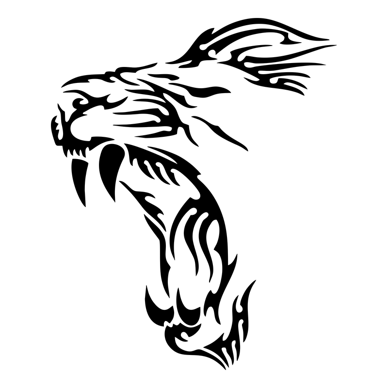 YAWN LION Funny Vinyl Decals M - Motorcycle Gear White recension och pris