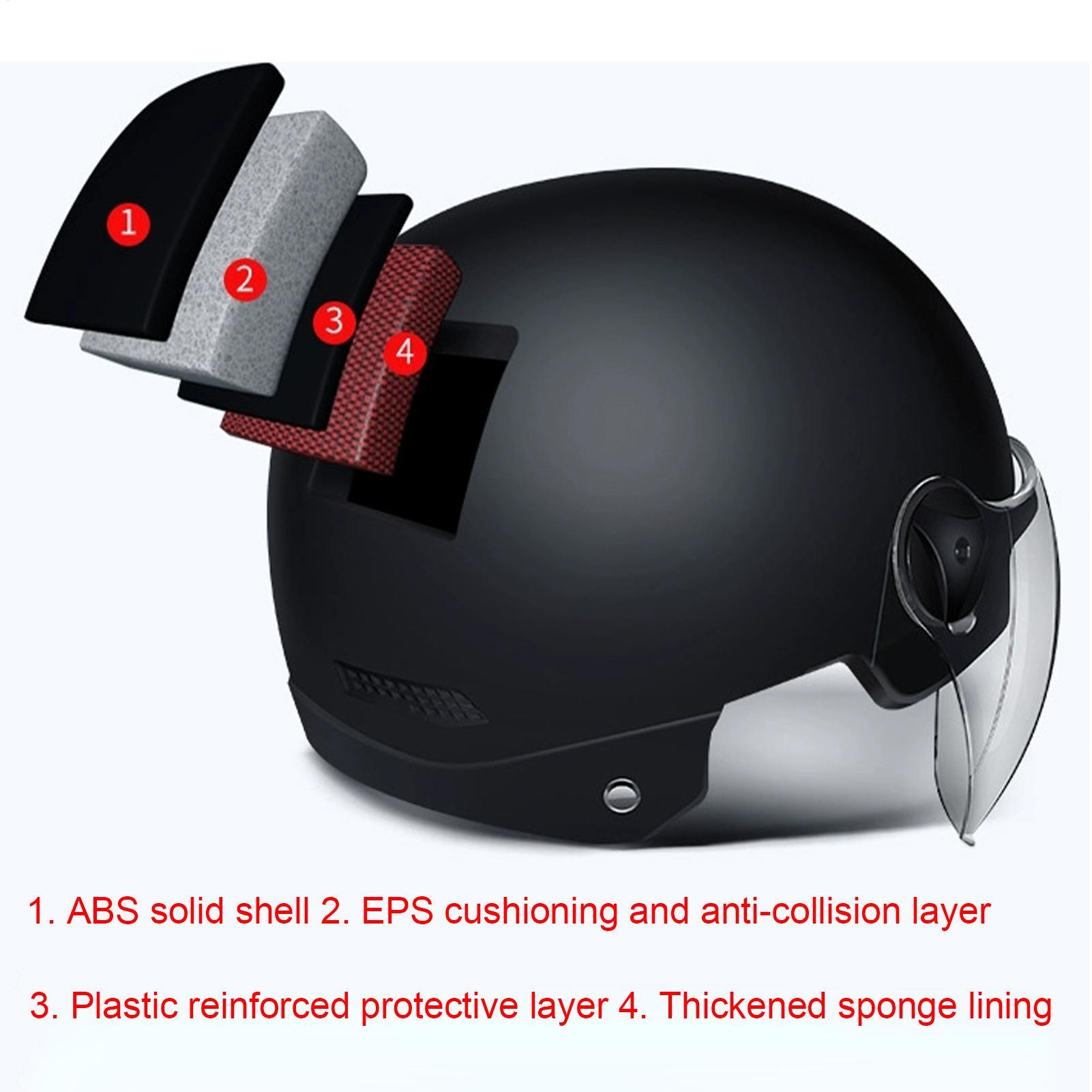 Motorcycle Riding Helmet Half  - Motorcycle Gear White recension och pris